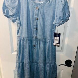 GAP Kids Light Blue Button-Down Dress XL